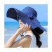 Kaisifei Bowknot Casual Straw  Summer Hats Big Wide Brim Beach Hat Navy 691044198657 eb-56755324